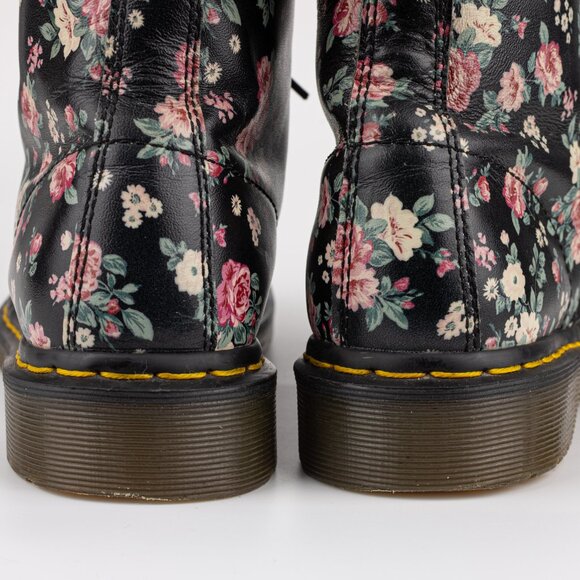 DR MARTENS 1460 Pascal English Vintage Rose Floral Combat Boots 9 - Picture 10 of 13